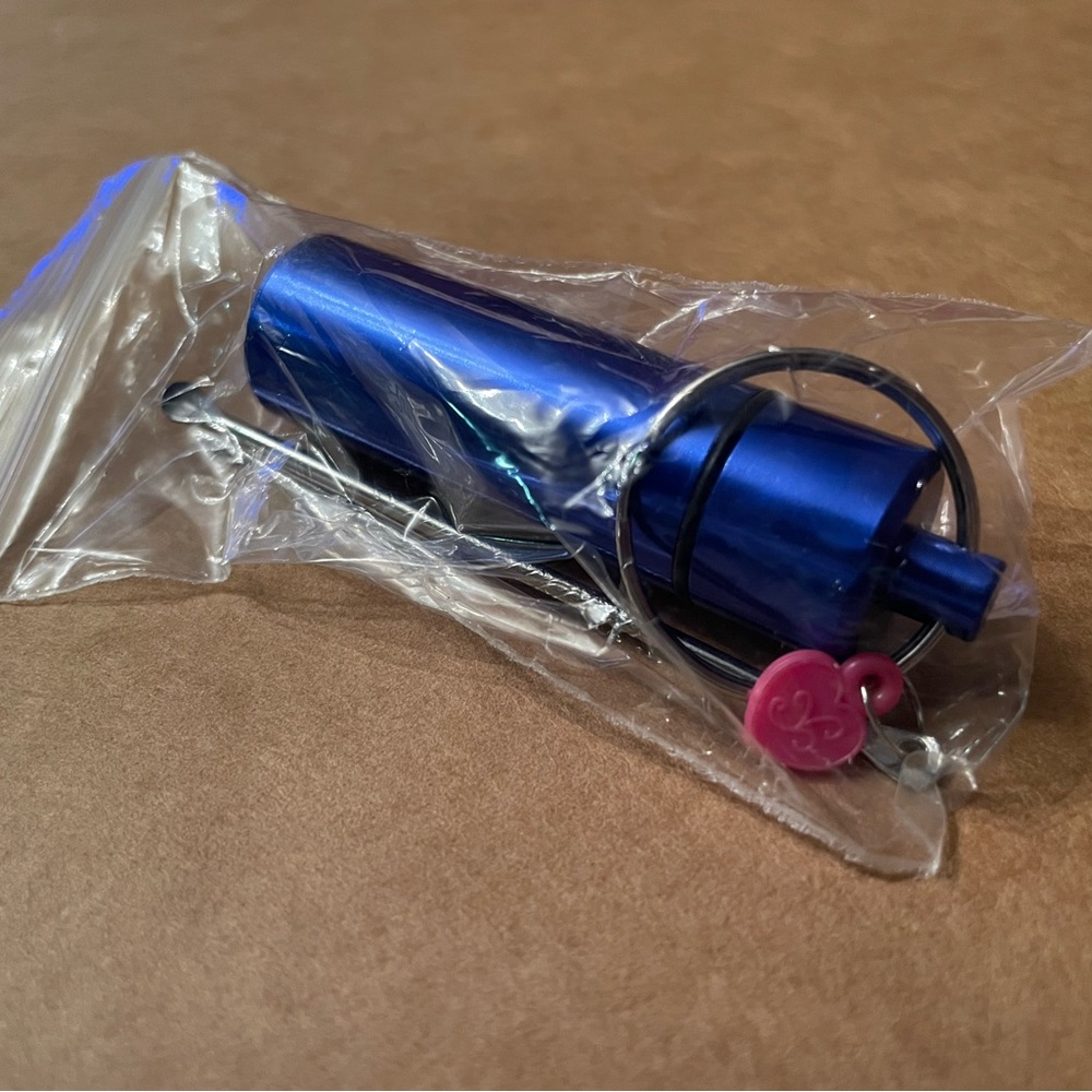 Blue Waterproof Aluminum Keychain *free add-on